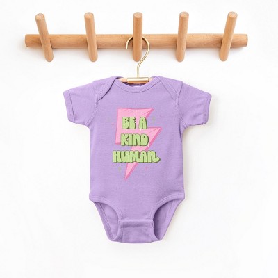 The Juniper Shop Be A Kind Human Lightning Bolt Baby Bodysuit