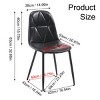 INFURNIC Dining Chairs Set of 2 Upholstered Faux Leather Dining Room Chairs Easy to Assemble and Clean, Black, 17.51"*20.66"*32.67" - 3 of 4