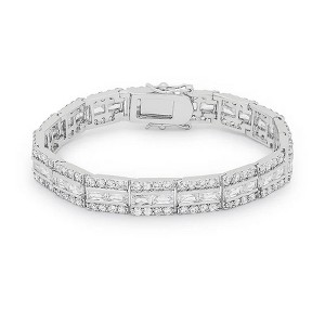 ShineHigh Cubic Zirconia Bracelets - Balboa & Oval Styles - Silver Tone - Multiple Colors - 1 of 1