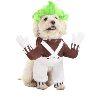 HalloweenCostumes.com X Large   Dog Oompa Loompa Costume, White/Brown
