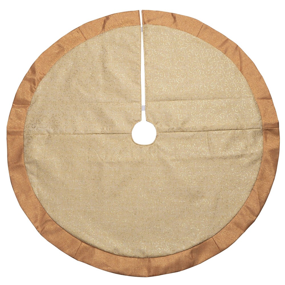 Christmas Magic 48" Christmas Tree Skirt Gold