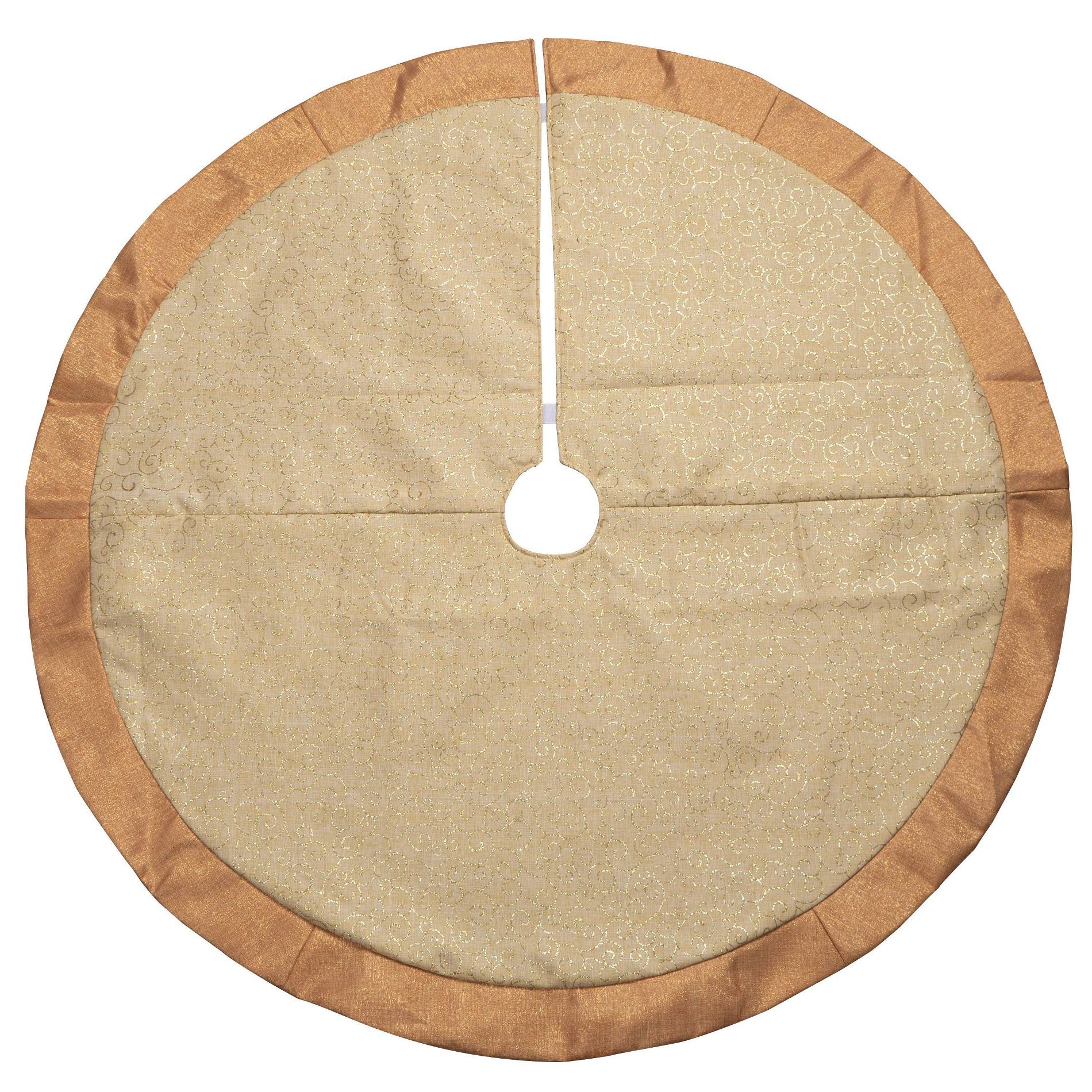 Christmas Magic 48" Christmas Tree Skirt Gold