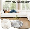Modern Modular Sectional Sofa with Storage Ottoman 6 Seater Chenille Sofa Couch with Contemporary Cylindrica Arm for Living Room-Tanpinhause - 3 of 4