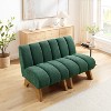 Art Leon Polar Fleece Fabric Upholstered Accent Slipper Chair with Rubber Wood Legs - 3 of 4