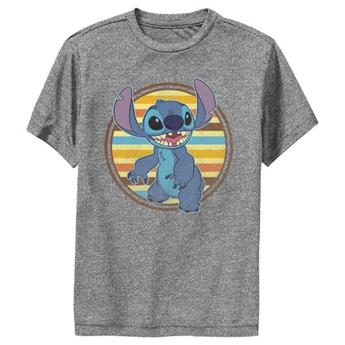 Boy's Lilo & Stitch Retro Striped Circle Stitch Performance Tee - image 1 of 4