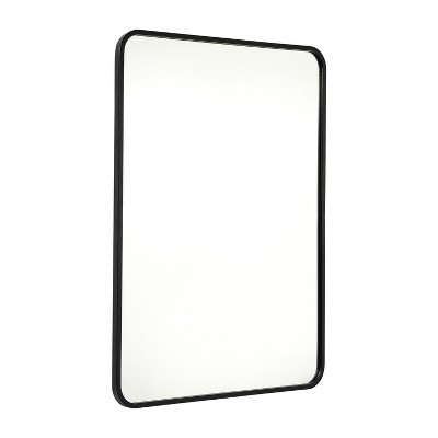 Flash Furniture Jada Decorative Wall Mirror - Rounded Corners, Bathroom & Living Room Glass Mirror Hangs Horizontal Or Vertical