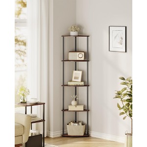 SONGMICS HOME Corner Shelf, Superfast Toolless Assembly, 5-Tier Corner Standing Shelf, Corner Shelf Stand, 15 x 10.6 x 54.7 Inches - 1 of 4