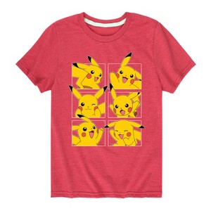 Boys' - Pokémon - Pikachu Grid Short Sleeve Graphic T-Shirt - 1 of 4