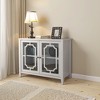 Vynxaria White Finish Console Cabinet - Stylish and Functional Storage Solution for Your Home Decor Needs - 2 of 4