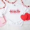 Simply Sage Market Women's Graphic Sweatshirt Teach Stacked With Hearts - 3 of 3