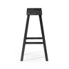 HomeRoots 31" Black Solid Wood Backless Bar Height Bar Chair - 4 of 4