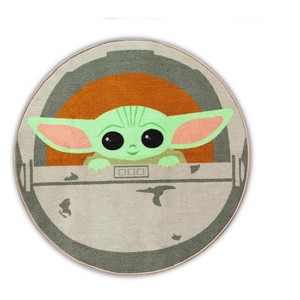 Ukonic Star Wars: The Mandalorian, The Child 39-Inch Round Area Rug - 1 of 4