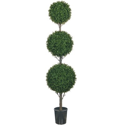 Sullivans Artificial Boxwood 3 Tier Topiary Tree 64"H Green