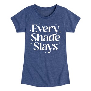 Girls' - Instant Message - Every Shade Slays Fitted Short Sleeve Graphic T-Shirt - 1 of 4