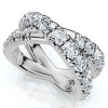 Pompeii3 3Ct Diamond Heavy Crossover Right Hand Ring 14k Gold or Platinum Lab Created - 3 of 4