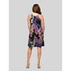 24seven Comfort Apparel Womens Knee Length Black Paisley Print Sleeveless Keyhole Dress - 3 of 4