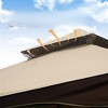VisioGear Canopies and Gazebos, Outdoor Gazebo with Mosquito Netting, Gazebo Canopy Tent for Deck Backyard Garden, Brown, 156"*120"*120" - 3 of 4