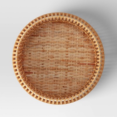 Round Vertical Natural Weave Tray - Threshold&#8482;