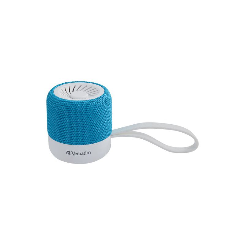 Verbatim Portable Bluetooth Speaker System - Teal - 100 Hz to 20 kHz - TrueWireless Stereo - Battery Rechargeable, 1 of 6