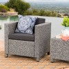 Okak Rattan Patio Club Chairs Upholstered Accent Chairs with Water Resistant Cushion,Outdoor Conversation Chairs for Backyard&Poolside - 4 of 4