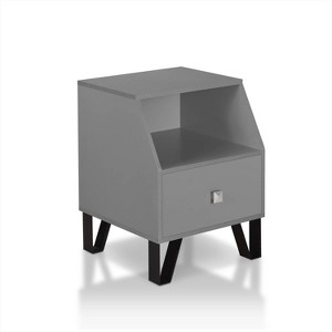 Dione End Table Metal/Wood Gray - miBasics