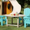 WestinTrends Malibu Kids Outdoor Patio Furniture HDPE 38" Wide Round Dining Table - 2 of 4
