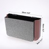 Unique Bargains Car Trash Can Foldable Back Seats Rhinestone Plastic Trash Bin White Black 1 Pcs - 4 of 4