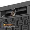 Karl Home 90 Gallons Black Plastic Lockable Deck Box Outdoor Indoor Storage - 4 of 4