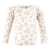 Hudson Baby Infant Girl Thermal Long Sleeve Tees 5pk, Soft Pink Sage Rose - 3 of 4