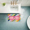 Stupell Industries Sunshine Vibes Sunglasses Printed Plush Bath Mat And Bath Rug, Design By Emily Cromwell, 18"X30" - 4 of 4