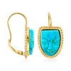 Ross-Simons Italian Tagliamonte Blue Magnesite Mask Drop Earrings in 18kt Gold Over Sterling - 3 of 4