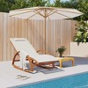 vidaXL White Rocking Chair - Solid Poplar Wood Frame, Durable Textilene Fabric Seat, Indoor and Outdoor Use, Ergonomic Design - 2 of 4