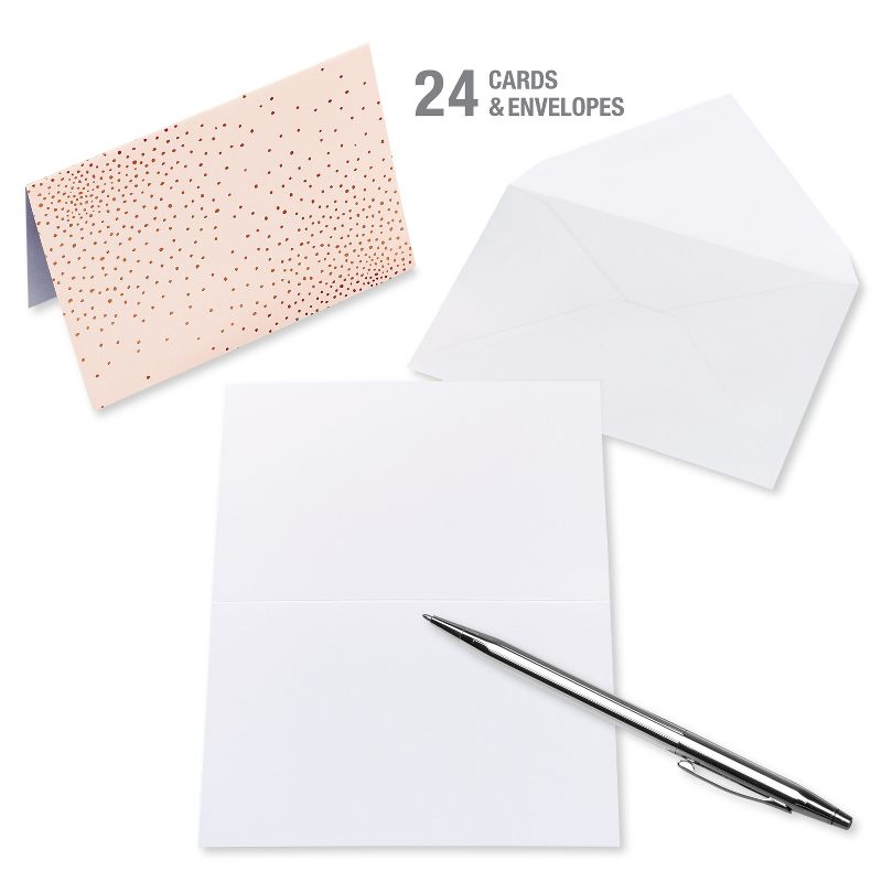 24ct Blank Cards with Envelopes Pink - Spritz&#8482;, 4 of 9