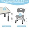 Adjustable Kids Table and Chair Set, 6 Chairs, Writable Activity Table with Storage Box, Non-Slip Legs for Home Daycare Classroom - 3 of 4