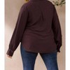 Women's Draped Wrap Twist Shirt Blouse - Plus - Oddi - 2 of 2