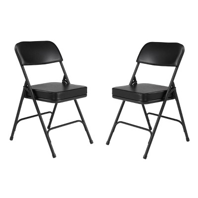 target black folding chairs