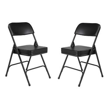 Set of 2 Premium Vinyl Padded Folding Chairs - Hampden Furnishings