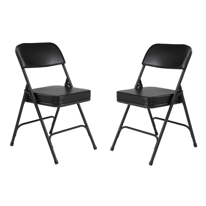 Set of 2 Premium Vinyl Padded Folding Chairs - Hampden Furnishings, 1 of 8