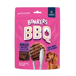 Bonkers Burger Patties Beef Flavor Chewy Dog Treats - 5oz - 1 of 4