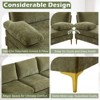 Karl Home |110 in. W Pillow Top Arm 3-Piece U-shaped Chenille Sectionals in Beige - 4 of 4