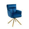 Mid Century Modern Accent Chair, Accent Chair With Metal Frame And Legs, Curved Backrest, High-density Sponge - 3 of 4