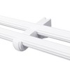 1-3/8" Wood Rod Pole Lumi Home Furnishings M&M Double Curtain Rod Bracket 3pc - 3 of 4