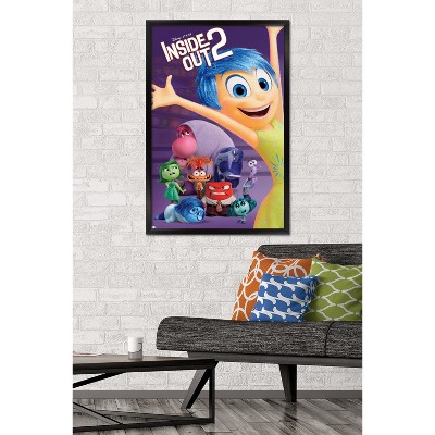 Trends International Disney Inside Out 2 - Group Framed Wall Poster Prints Black Framed Version 22.375" x 34"