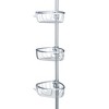 Neverrust Locktop Aluminum And Bamboo Over The Shower Caddy Satin Chrome -  Zenna Home : Target