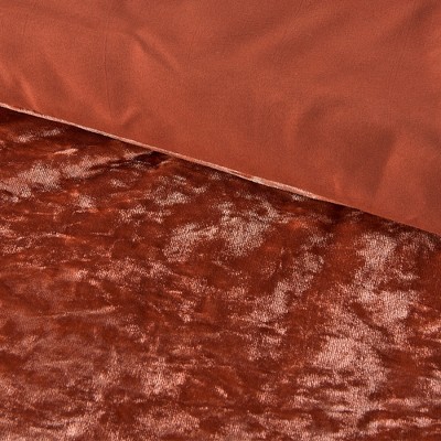 Regency Heights 9Pcs BIAB Velvet Bedding Set, Luxury Style Ultra Soft Plush Bedding with Matching Comforter and Sheet Set, Orange, Queen — фото 5