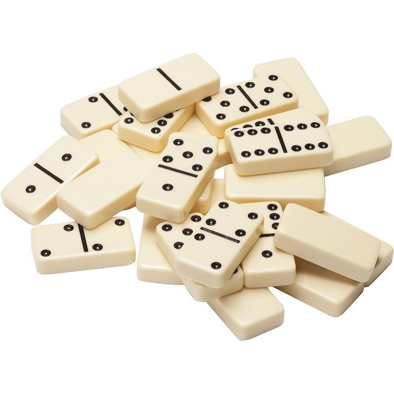 WE Games Double 6 White Dominoes Game Set in Wooden Case, 6 of 9