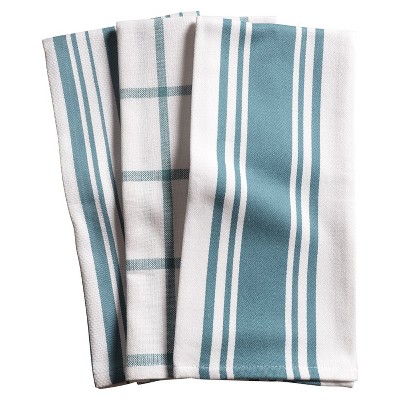 KAF Home Assorted Flat Kitchen Towels | Set of 10 Dish Towels, 100% Cotton  - 18 x 28 inches | Ultra Absorbent Soft Kitchen Tea Towels (Teal)
