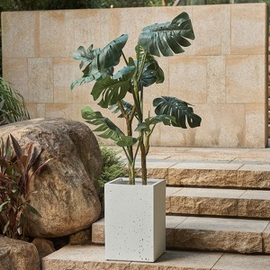 Christopher Knight Home Jaron Patio Modern Handcrafted Lightweight Concrete Planter Box - 1 of 4