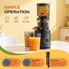 Teendow Cold Press Juicer 4.5" Wide Chute for Whole Fruit and Vegetable,150W Slow Masticating Juice with 2 Cups,Easy to Clean Juicer Machine,BPA Free - 3 of 4
