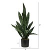 Nearly Natural 2-ft Artificial Sansevieria Snake Plant - 2 of 4